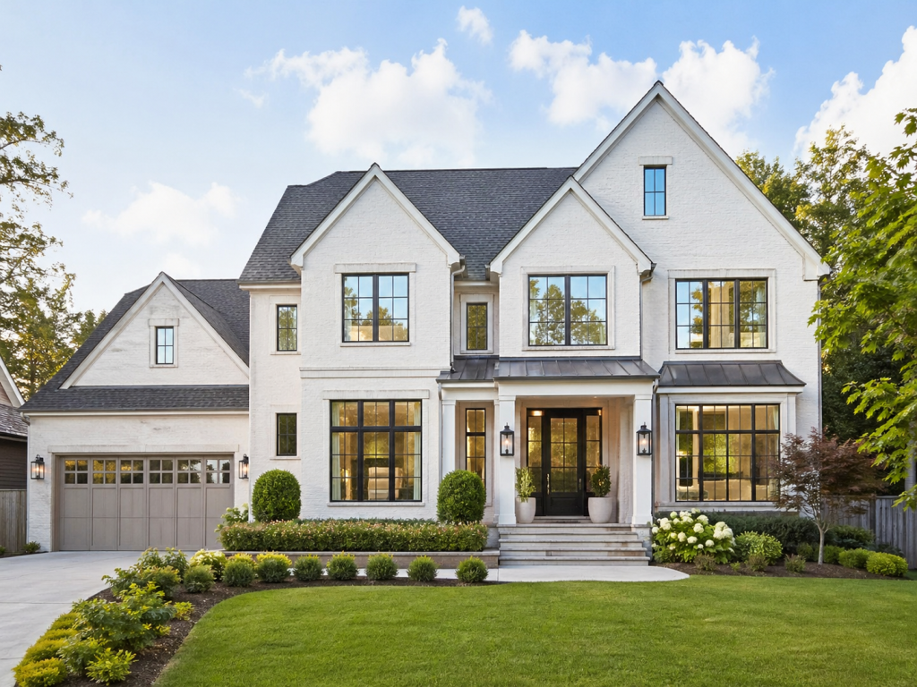 Bright Dallas-Fort Worth home exterior with larger windows, clean glass, refined frames, and open curb appeal.